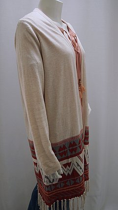 Weicher Jaquard-Cardigan