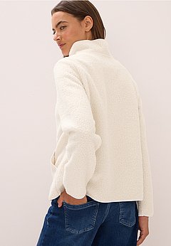 Softe Teddy Jacke mit Zipper