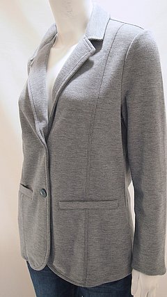 Piqué Blazer mit Ziernähten